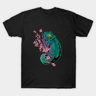 chameleons and cherry blossoms T-Shirt